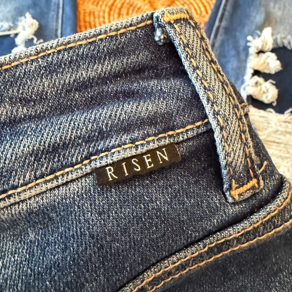 New Risen Distressed Mom Denim Jeans - Picture 7 of 13